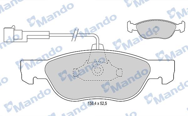 Mando MBF015115 - Kit pastiglie freno, Freno a disco autozon.pro