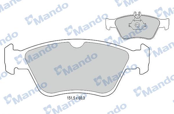 Mando MBF015111 - Kit pastiglie freno, Freno a disco autozon.pro