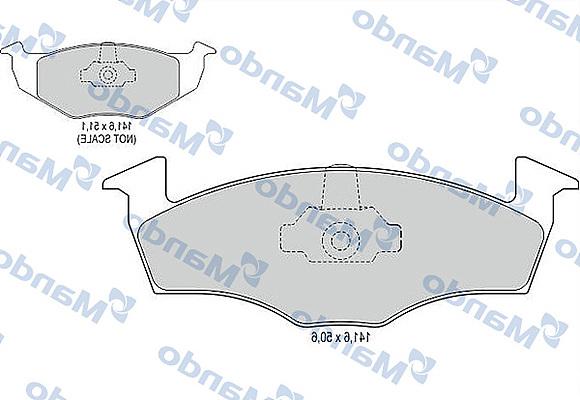 Mando MBF015116 - Kit pastiglie freno, Freno a disco autozon.pro