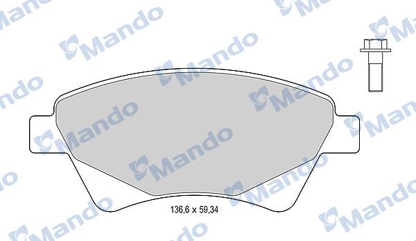 Mando MBF015180 - Kit pastiglie freno, Freno a disco autozon.pro