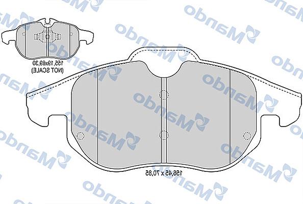 Mando MBF015181 - Kit pastiglie freno, Freno a disco autozon.pro