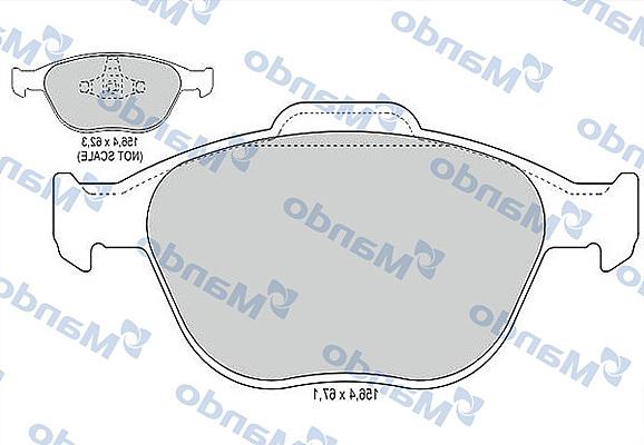 Mando MBF015182 - Kit pastiglie freno, Freno a disco autozon.pro