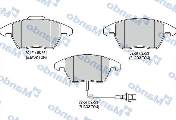 Mando MBF015477 - Kit pastiglie freno, Freno a disco autozon.pro