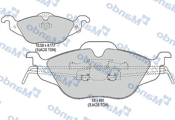 Mando MBF015134 - Kit pastiglie freno, Freno a disco autozon.pro