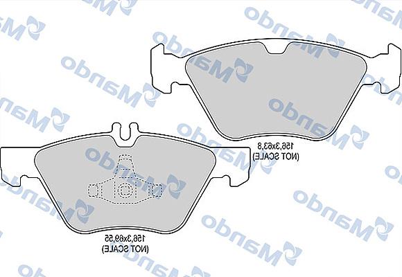 Mando MBF015677 - Kit pastiglie freno, Freno a disco autozon.pro