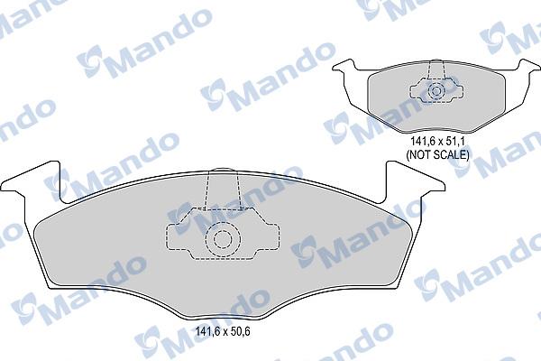 Mando MBF015127 - Kit pastiglie freno, Freno a disco autozon.pro