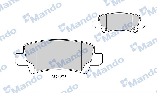 Mando MBF015176 - Kit pastiglie freno, Freno a disco autozon.pro