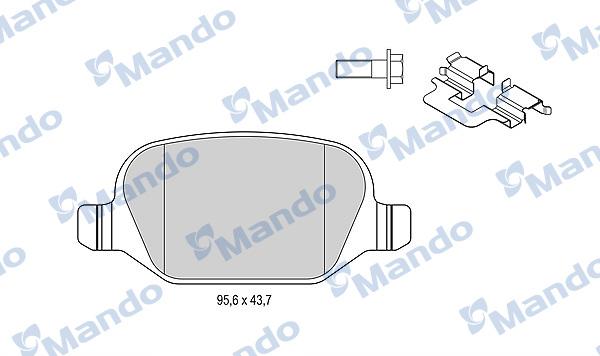 Mando MBF015171 - Kit pastiglie freno, Freno a disco autozon.pro