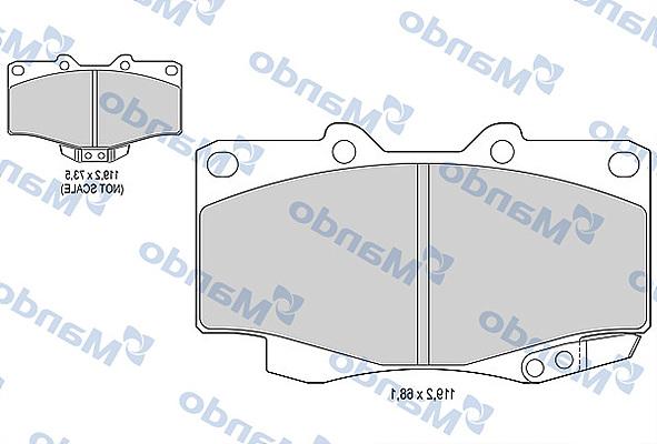 Mando MBF015853 - Kit pastiglie freno, Freno a disco autozon.pro