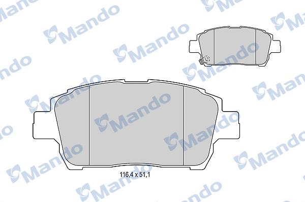 Mando MBF015861 - Kit pastiglie freno, Freno a disco autozon.pro