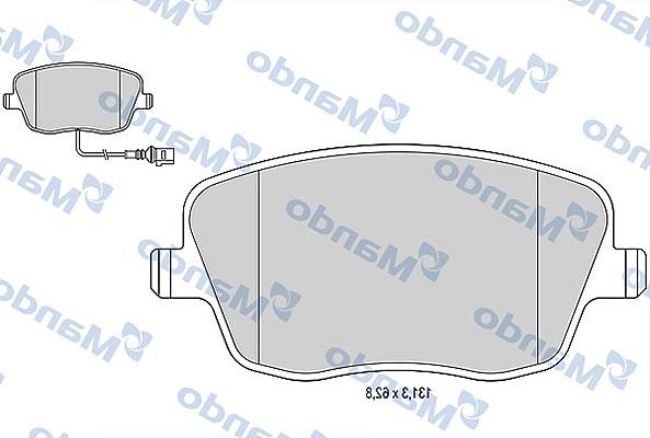 Mando MBF015809 - Kit pastiglie freno, Freno a disco autozon.pro