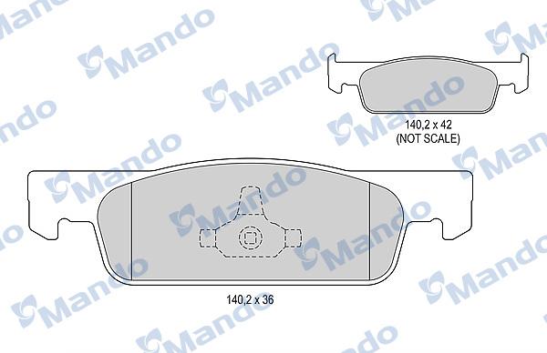 Mando MBF015803 - Kit pastiglie freno, Freno a disco autozon.pro