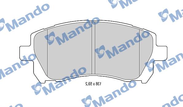 Mando MBF015819 - Kit pastiglie freno, Freno a disco autozon.pro