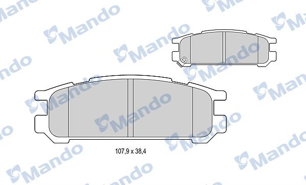 Mando MBF015815 - Kit pastiglie freno, Freno a disco autozon.pro