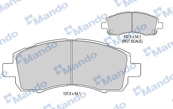 Mando MBF015818 - Kit pastiglie freno, Freno a disco autozon.pro