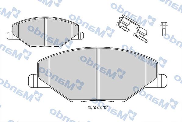 Mando MBF015812 - Kit pastiglie freno, Freno a disco autozon.pro