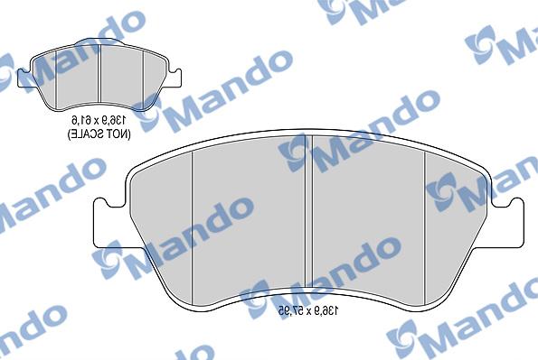 Mando MBF015885 - Kit pastiglie freno, Freno a disco autozon.pro