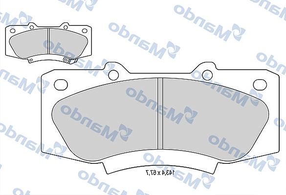 Mando MBF015887 - Kit pastiglie freno, Freno a disco autozon.pro