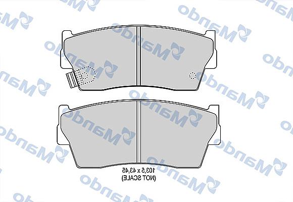 Mando MBF015833 - Kit pastiglie freno, Freno a disco autozon.pro