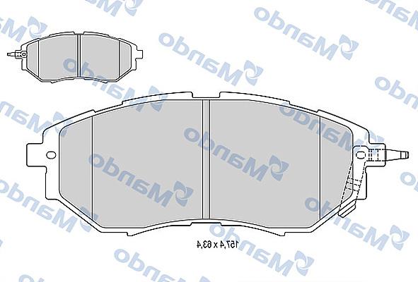 Mando MBF015824 - Kit pastiglie freno, Freno a disco autozon.pro