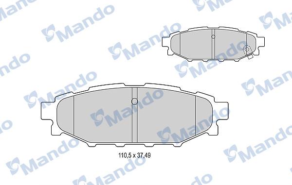 Mando MBF015825 - Kit pastiglie freno, Freno a disco autozon.pro