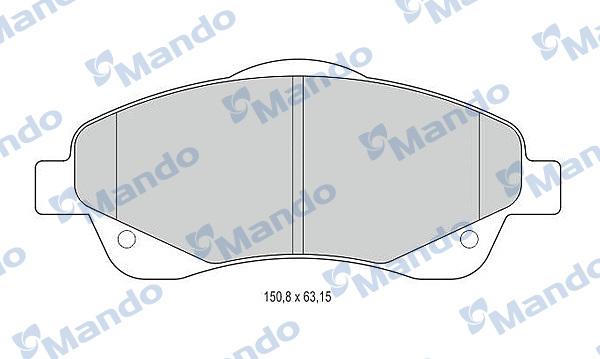 Mando MBF015871 - Kit pastiglie freno, Freno a disco autozon.pro