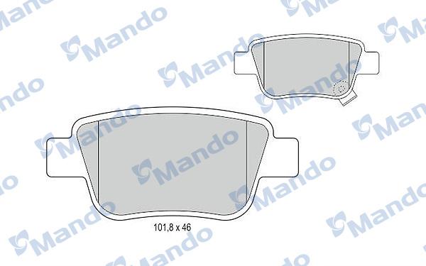 Mando MBF015872 - Kit pastiglie freno, Freno a disco autozon.pro