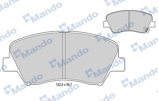 Mando MBF015343 - Kit pastiglie freno, Freno a disco autozon.pro