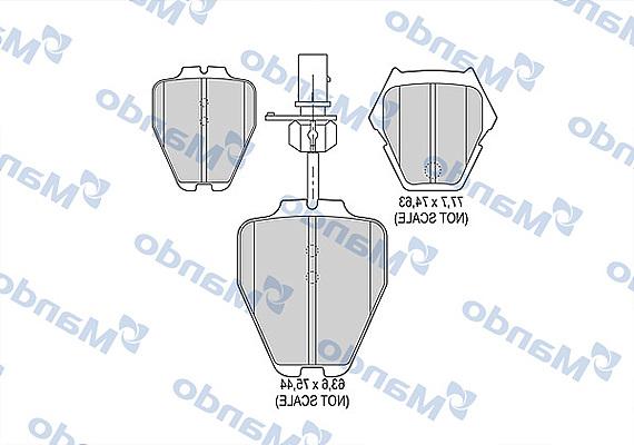 Mando MBF015367 - Kit pastiglie freno, Freno a disco autozon.pro