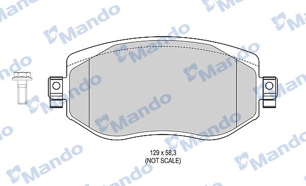 Mando MBF015304 - Kit pastiglie freno, Freno a disco autozon.pro