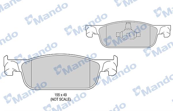 Mando MBF015302 - Kit pastiglie freno, Freno a disco autozon.pro