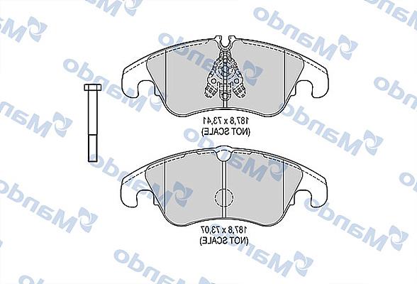 Mando MBF015380 - Kit pastiglie freno, Freno a disco autozon.pro