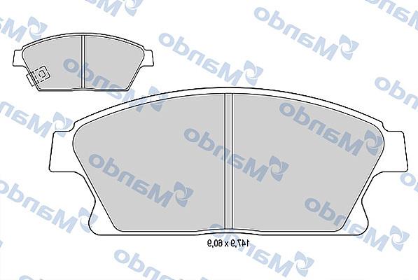 Mando MBF015334 - Kit pastiglie freno, Freno a disco autozon.pro