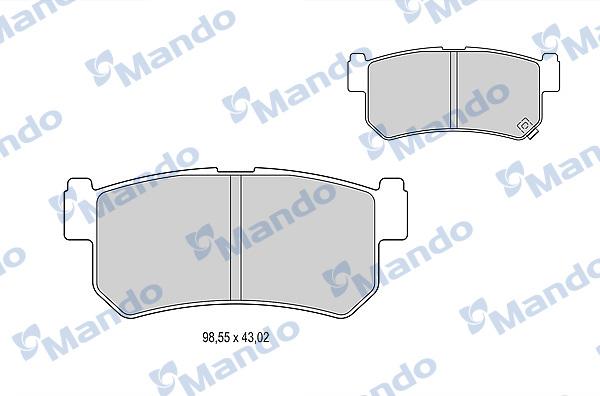 Mando MBF015336 - Kit pastiglie freno, Freno a disco autozon.pro