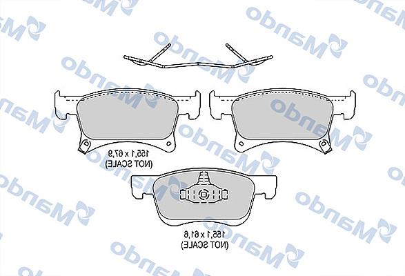 Mando MBF015294 - Kit pastiglie freno, Freno a disco autozon.pro