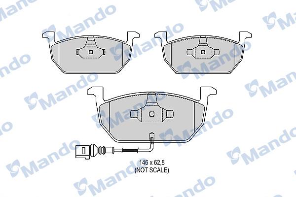 Mando MBF015291 - Kit pastiglie freno, Freno a disco autozon.pro