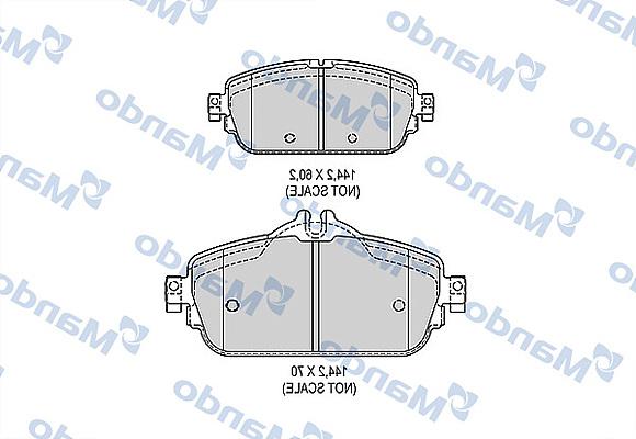 Mando MBF015293 - Kit pastiglie freno, Freno a disco autozon.pro