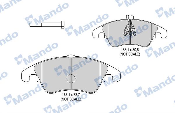 Mando MBF015525 - Kit pastiglie freno, Freno a disco autozon.pro