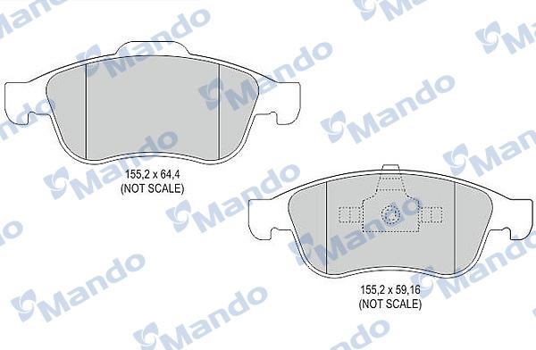 Mando MBF015255 - Kit pastiglie freno, Freno a disco autozon.pro