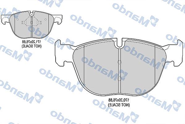 Mando MBF015256 - Kit pastiglie freno, Freno a disco autozon.pro