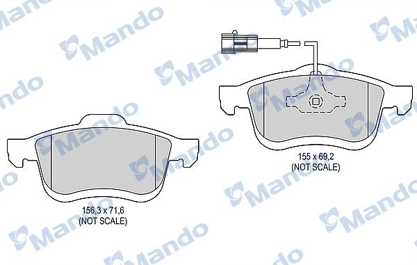 Mando MBF015252 - Kit pastiglie freno, Freno a disco autozon.pro