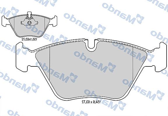 Mando MBF015265 - Kit pastiglie freno, Freno a disco autozon.pro