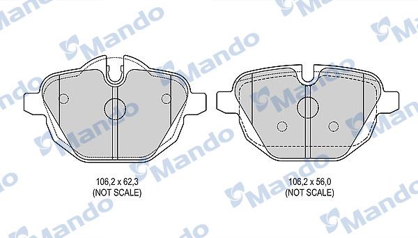 Mando MBF015266 - Kit pastiglie freno, Freno a disco autozon.pro