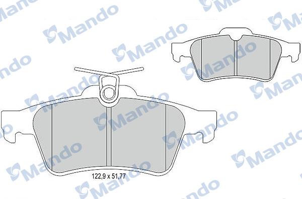 Mando MBF015203 - Kit pastiglie freno, Freno a disco autozon.pro