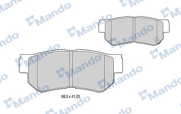 Mando MBF015202 - Kit pastiglie freno, Freno a disco autozon.pro