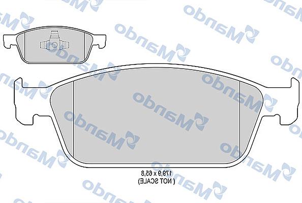 Mando MBF015284 - Kit pastiglie freno, Freno a disco autozon.pro