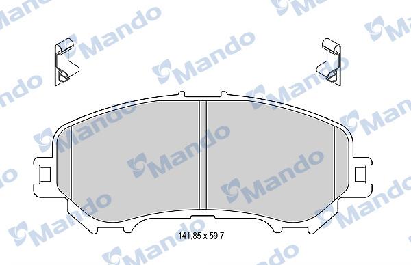 Mando MBF015287 - Kit pastiglie freno, Freno a disco autozon.pro