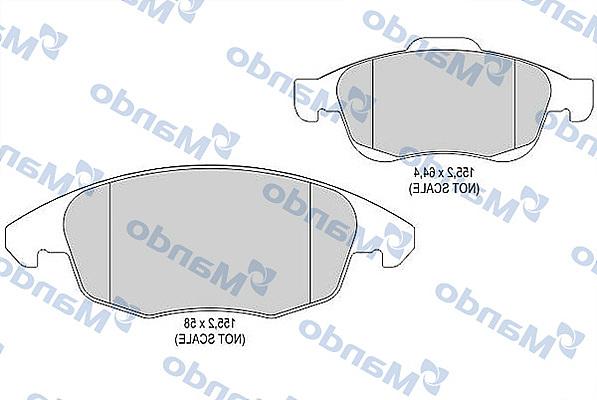 Mando MBF015509 - Kit pastiglie freno, Freno a disco autozon.pro