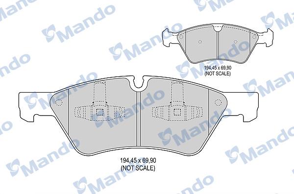 Mando MBF015224 - Kit pastiglie freno, Freno a disco autozon.pro