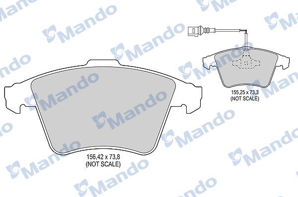 Mando MBF016044 - Kit pastiglie freno, Freno a disco autozon.pro